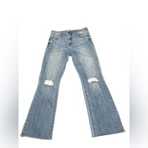 hidden Urban Outfitters Light Blue Distressed Flare Jeans